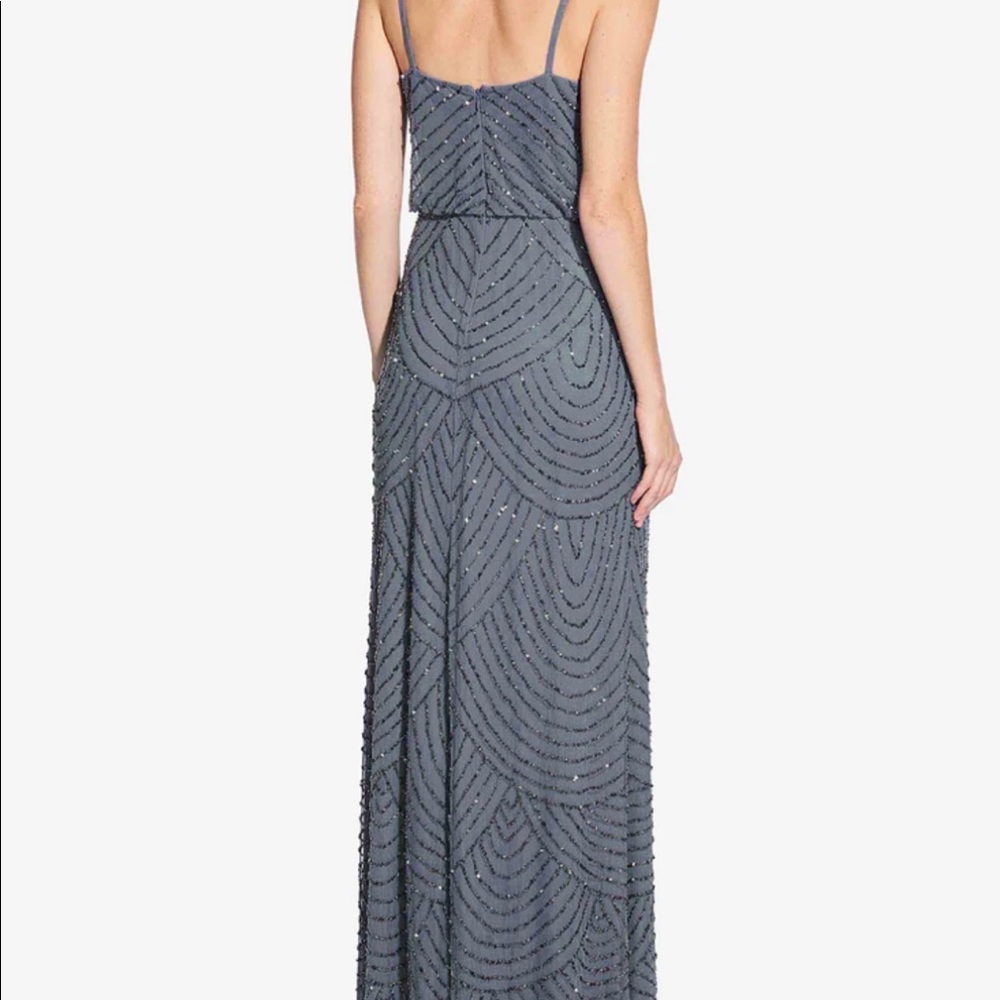 Adrianna Papell gown in dusty blue. Worn once in a wedding